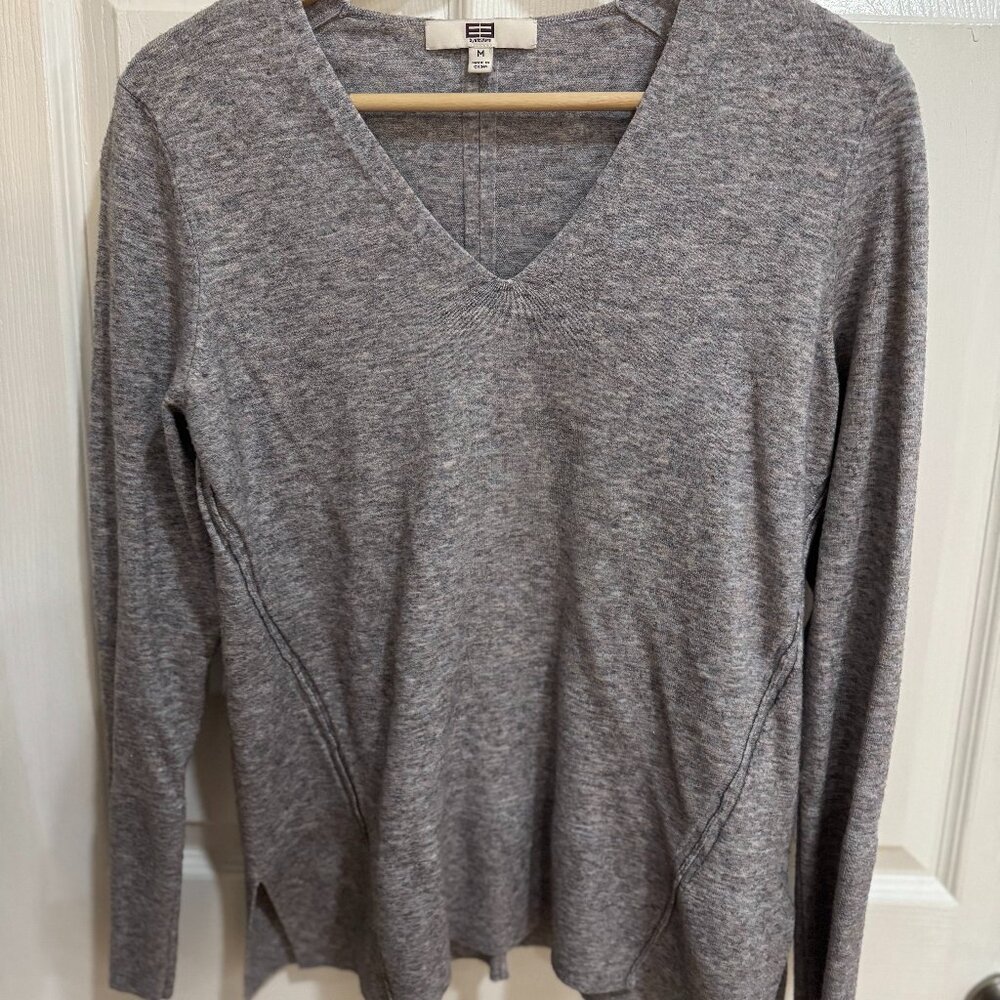 EE by Etcetera Grey V-Neck Sweater